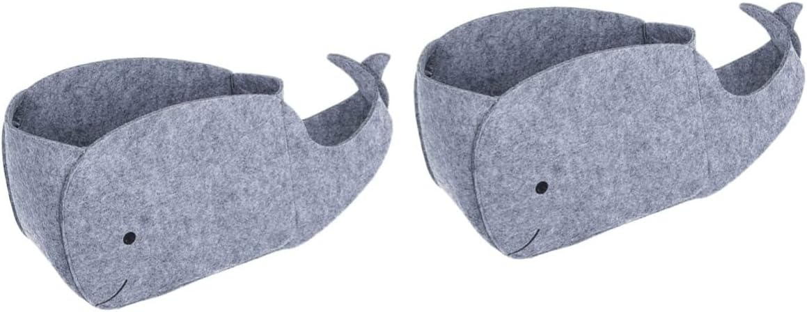 2 cestas plegables de tela de ballena, cubos de almacenamiento plegables de color azul, cajas de cubo plegables para almacenamiento