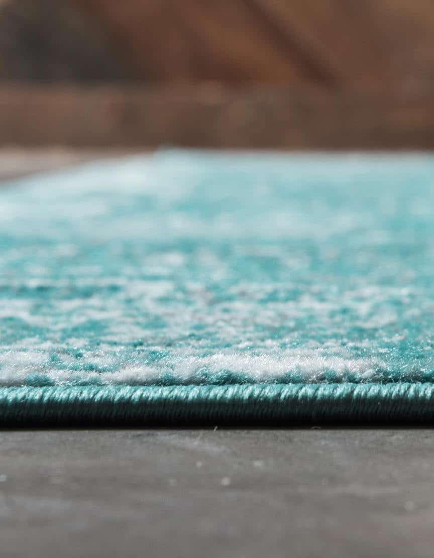 New Area Rug – Traditional – Vintage – Abstract – Indoor – Carpet – Collection (2′ x 13′ 1″ Runner, TurquoiseIvory)