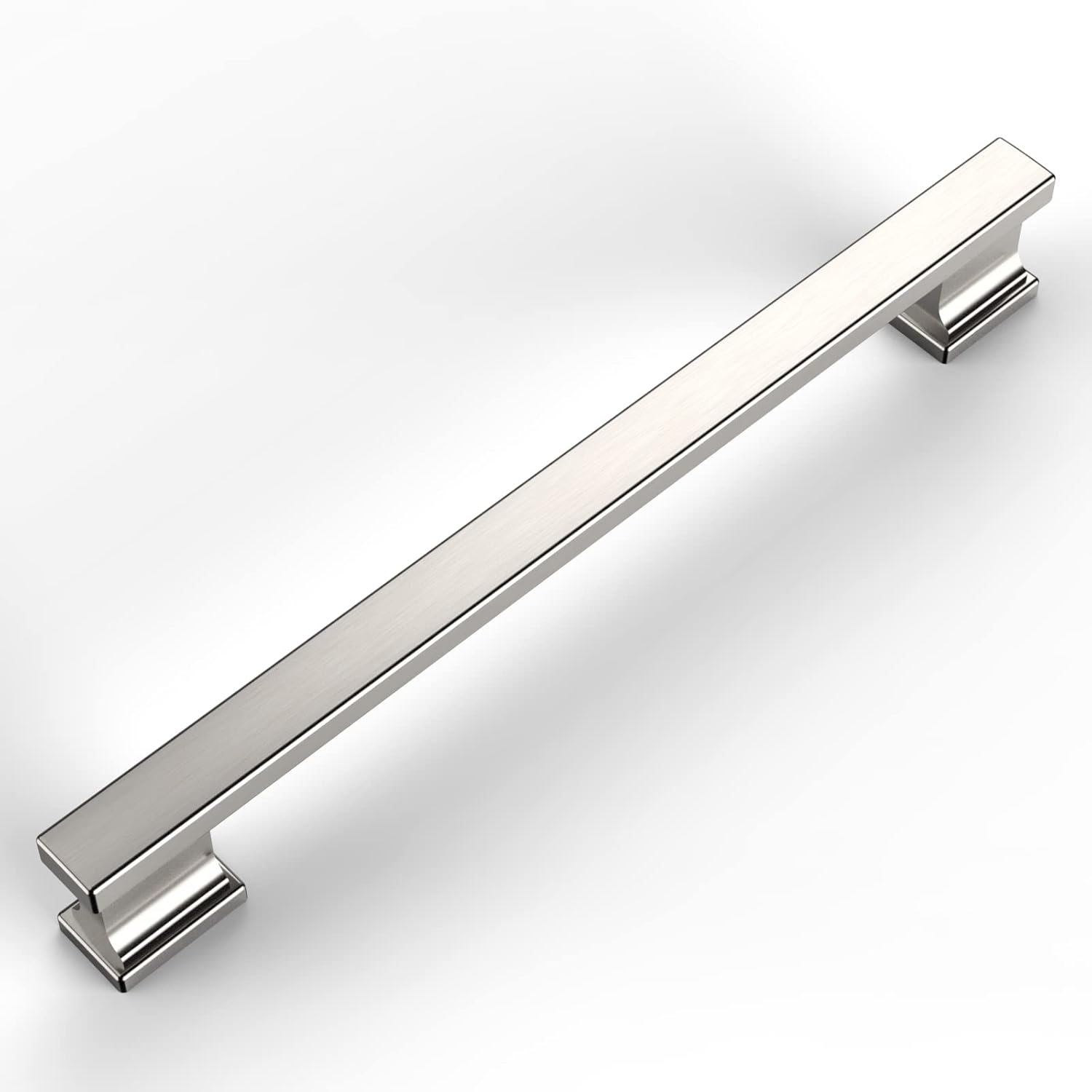 Amerdeco – Paquete de 6 tiradores en color negro mate para armarios con orificio central de 6.25 pulgadas (160 mm), tiradores para armarios de