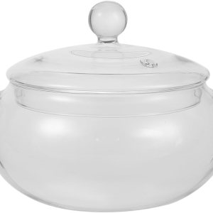 Hemoton Olla de vidrio para cocinar tetera de vidrio, tetera de calefacción, tazón de comida Ramen, olla de calentamiento de leche, cuenco para Hemoton Olla de vidrio para cocinar tetera de vidrio, tetera de calefacción, tazón de comida Ramen, olla de calentamiento de leche, cuenco para