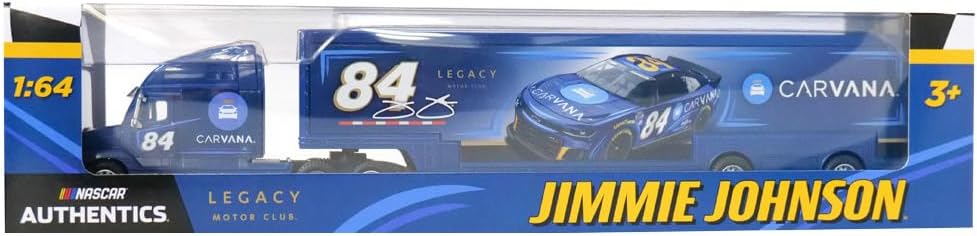 Lionel Racing Jimmie Johnson 2023 Carvana NASCAR Authentics Diecast Hauler Escala 164