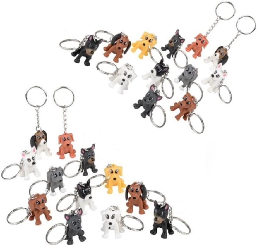Llaveros para cachorros de 1.5 pulgadas, paquete de 24 unidades, recuerdo de fiesta, accesorios, bolsas de golosinas, premios, piñatas, carnavales