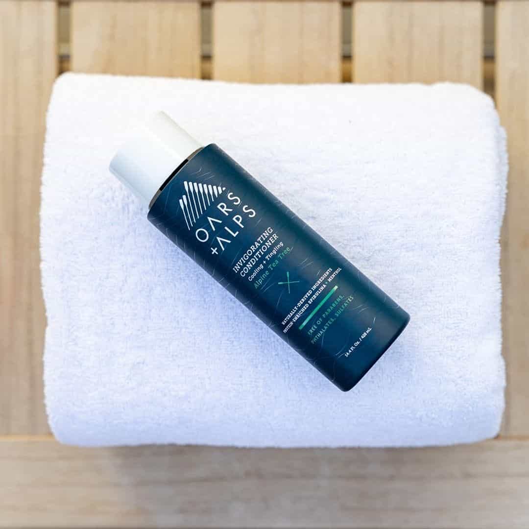 Oars + Alps Acondicionador para cabello sin sulfato para hombre, infundido con aceite de hamamelis y árbol de té, árbol de té alpino, 12 onzas