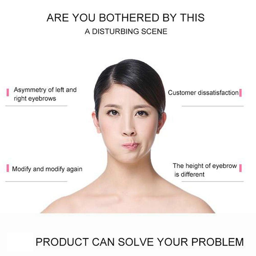 Plantilla de maquillaje para cejas con tres puntos de posicionamiento, herramienta simétrica, regla de equilibrio de cejas para maquillaje