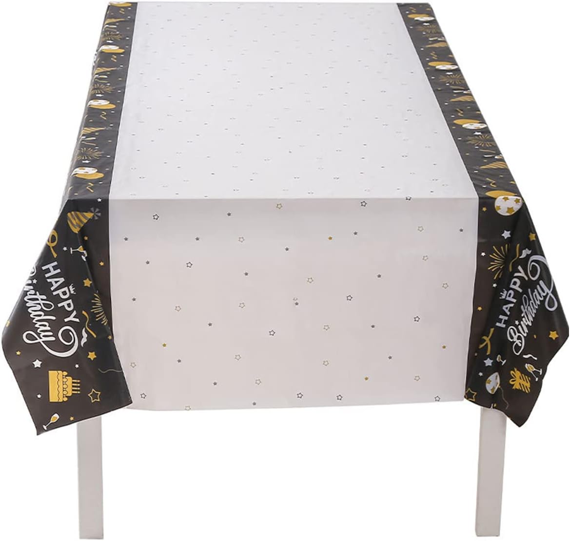 Happ – Mantel rectangular para fiestas de cumpleaños en interiores o exteriores, suministros para mujeres y hombres (54 x 108 pulgadas, 2 unidades)