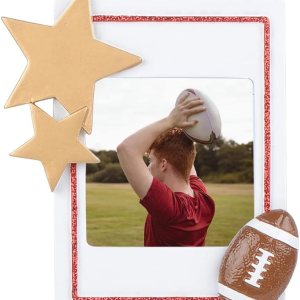 Marco de fotos de fútbol  Adorno de Navidad personalizado de estrella de fútbol  Adorno de Navidad de jugador de fútbol  Regalos conmemorativos para Marco de fotos de fútbol  Adorno de Navidad personalizado de estrella de fútbol  Adorno de Navidad de jugador de fútbol  Regalos conmemorativos para
