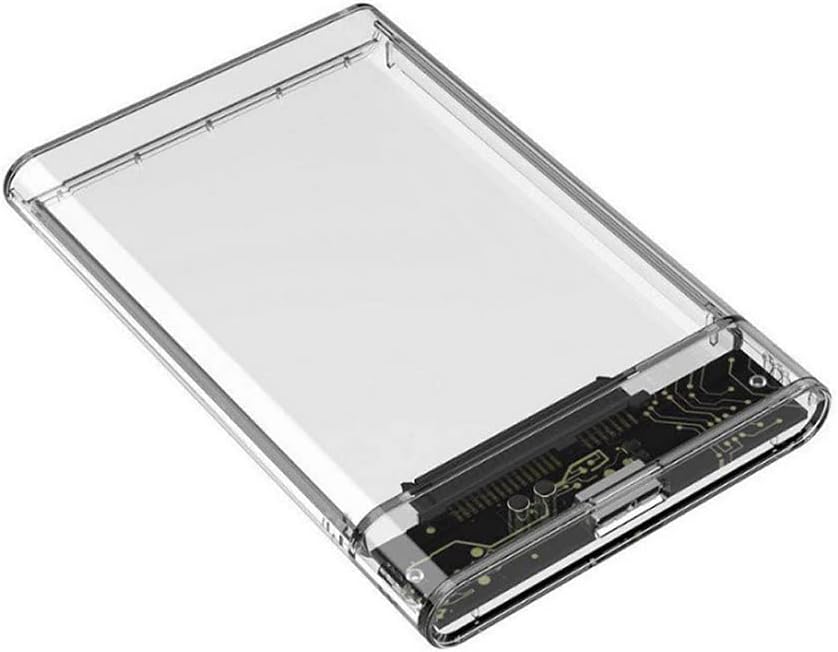 Tianle Carcasa para disco duro de 2.5 pulgadas, SATA a USB 3.1 6 Gbps, caja transparente para disco duro externo sin herramientas, compatible con