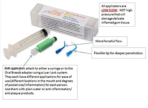 Irrigador de bolsillo profundo, puntas y jeringa para infecciones más profundas