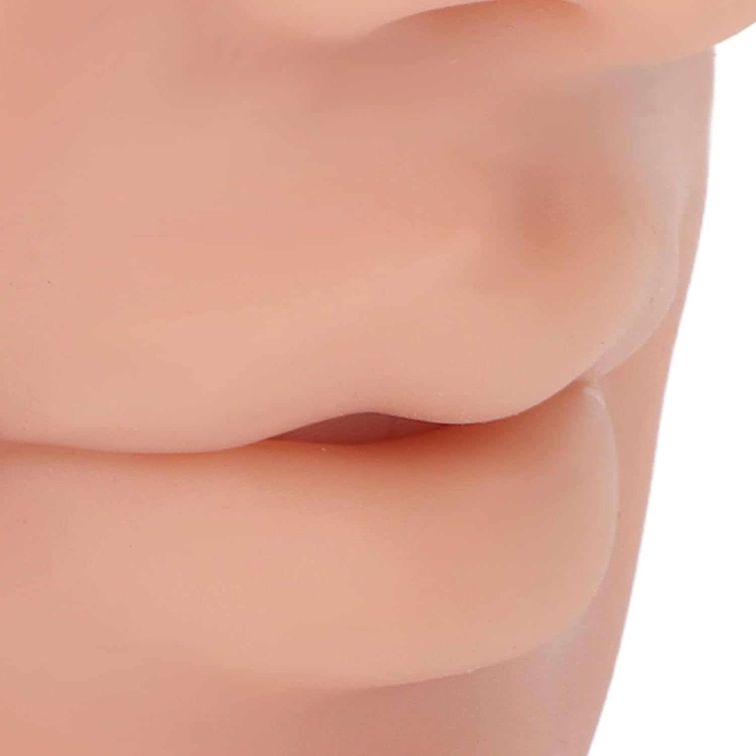 Modelo de nariz de silicona, modelo de piercing de labios de silicona suave, piel de práctica de tatuajes, nariz falsa realista, modelo de cara