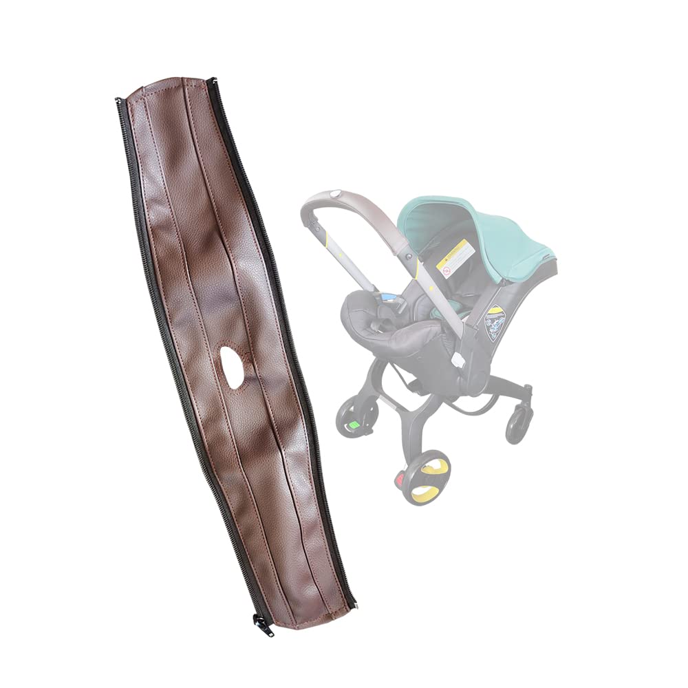Funda para manija de cochecito de piel sintética para reposabrazos de cochecito DoonaFoofoo accesorios (Browm)