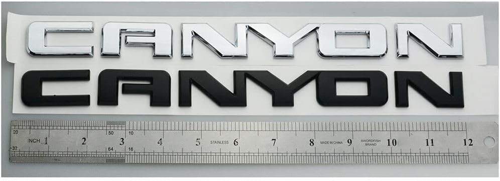 1 emblema de cañón para puerta lateral delantera y trasera para portón trasero, placa de identificación 3D, 22900425, repuesto para Canyon (cromado)