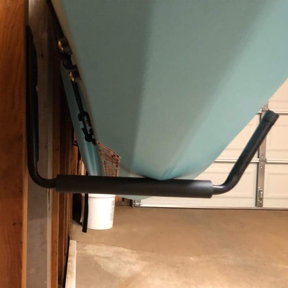 Colgador de ganchos de almacenamiento de kayak para interiores de garaje resistente, soporte para colgar en la pared para canoa, tabla de surf,
