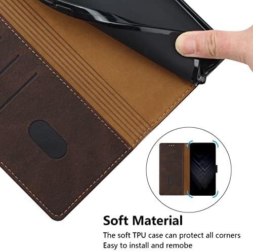 Case for Xiaomi Poco X3X3 ProX3 NFC, Business Splicing Leather Magnetic Credit Card Holder Kickstand Wallet Cover Case for Xiaomi Poco X3X3 ProX3