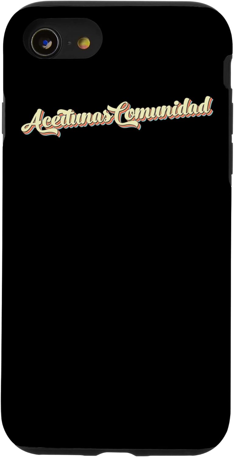 iPhone SE (2020)  7  8 Aceitunas Comunidad TShirt Retro Art Baseball Font Vintage Case
