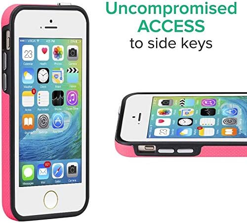 Funda para iPhone 55sSE, funda Dual Guard resistente al impacto y a rasguños con protección contra caídas Celebre para iPhone 55SSE (verde menta),