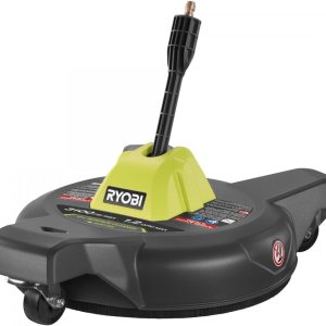 RYOBI Limpiador eléctrico de superficie de lavadora a presión de 12 pulgadas con chorros de alta presión giratorios dobles, limpieza 4 veces más RYOBI Limpiador eléctrico de superficie de lavadora a presión de 12 pulgadas con chorros de alta presión giratorios dobles, limpieza 4 veces más