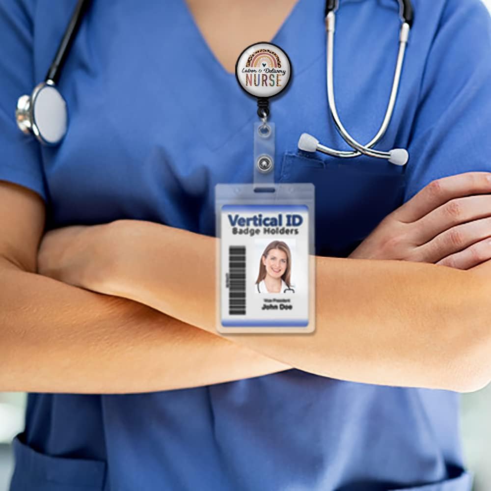 Carretes de identificación retráctiles para enfermeras y parto, con clip, para trabajadores de oficina, médicos, enfermeras, voluntarios,