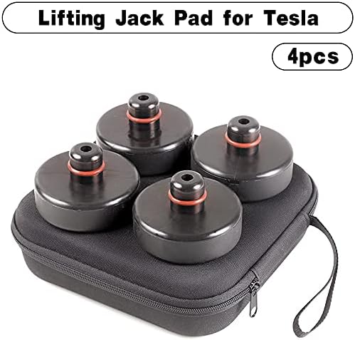 muge racing Almohadilla de elevación de gato para Tesla Model 3SXY, adaptador resistente con bolsa de almacenamiento (4 piezas)