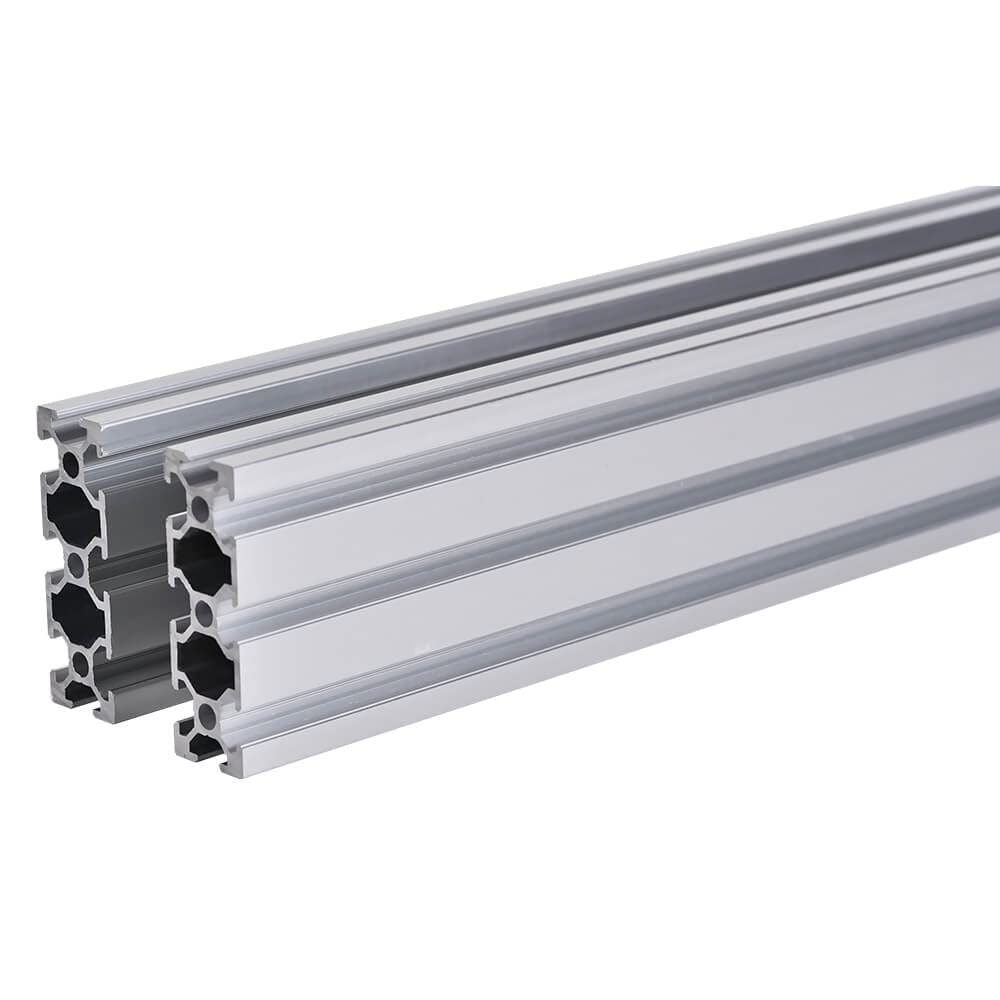 2 piezas de perfil de extrusión de aluminio 2060 con ranura en T de 23.6 pulgadas, riel lineal anodizado estándar europeo para piezas de impresora