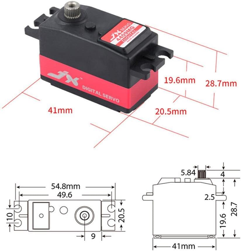 WANSUPYIN New 18 110 RC Car High Voltage Torque PDI-4409MG 25T Metal Gear Digital Servo Set with Arm DIY Parts