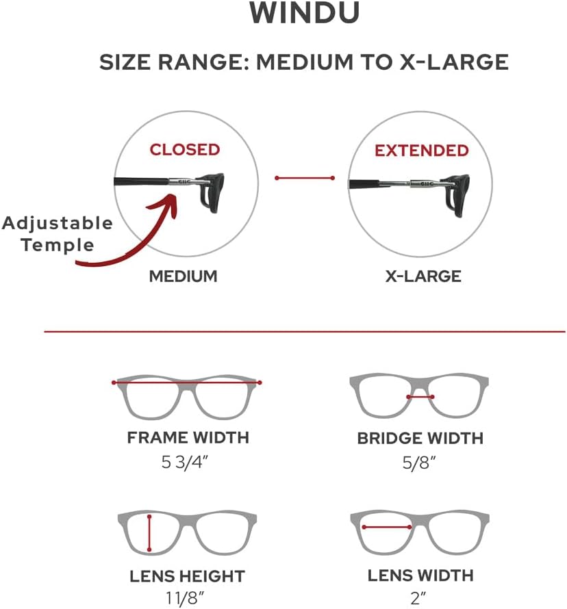 Clic Slastik – Anteojos de lectura magnéticos con bloqueo de luz azul de banda suave, lectores de computadora con patillas ajustables, Windu (M-XL)