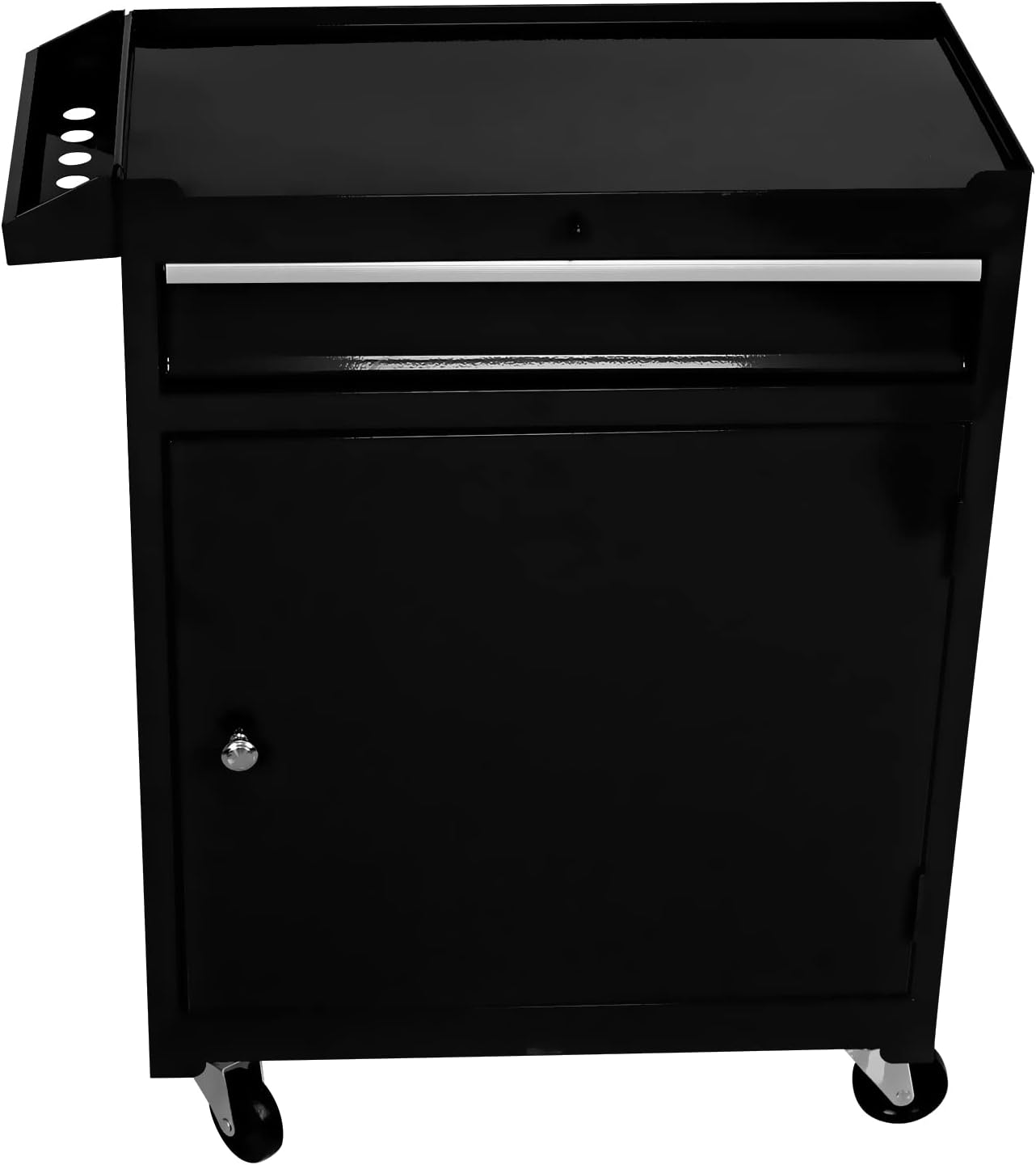 Armario desmontable con 5 cajones con gabinete inferior y un estante ajustable, caja de herramientas de metal para almacén, garaje, taller de
