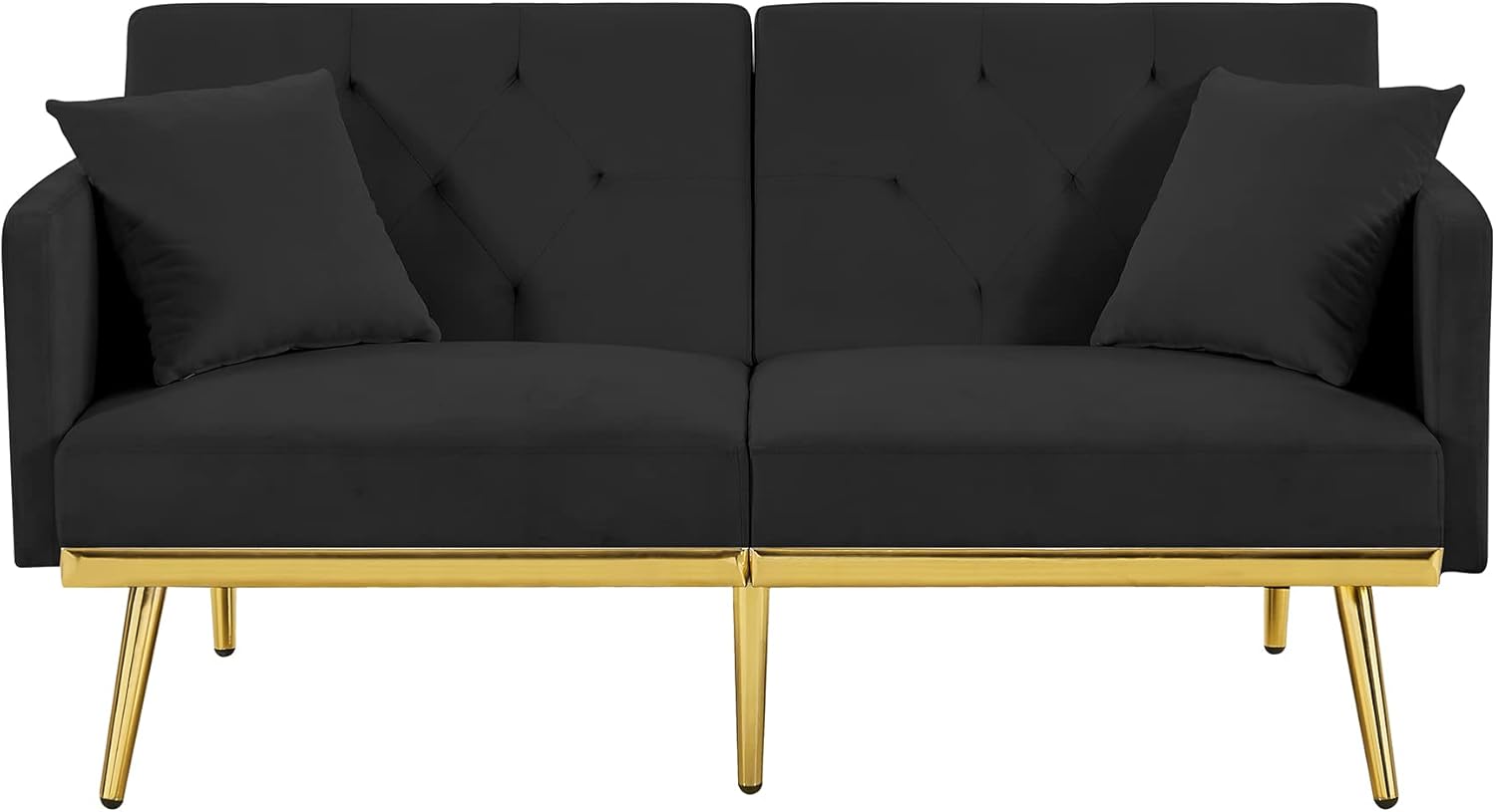 Sofá cama, sofás cama y sofás  Sofá reclinable convertible de 59 pulgadas, moderno, ajustable, de terciopelo, futón, sofás, cama para sala de estar,