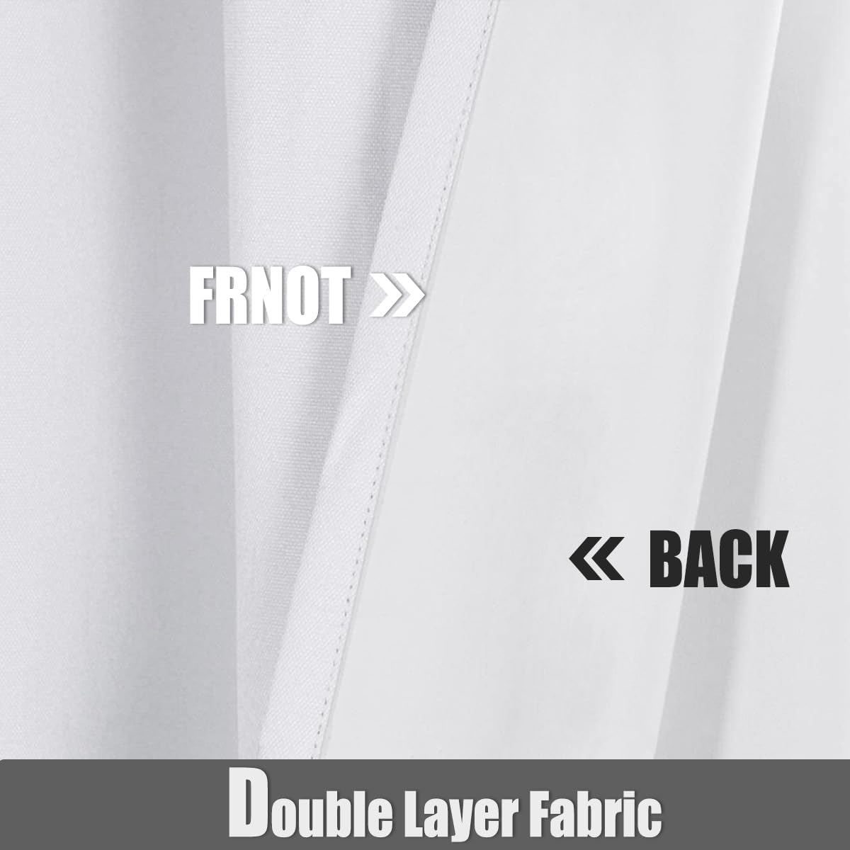 Jubilantex Cortinas opacas texturizadas de lino blanco puro de 63 pulgadas de largo para dormitorio, ventana pequeña, granja, ahorro de energía,