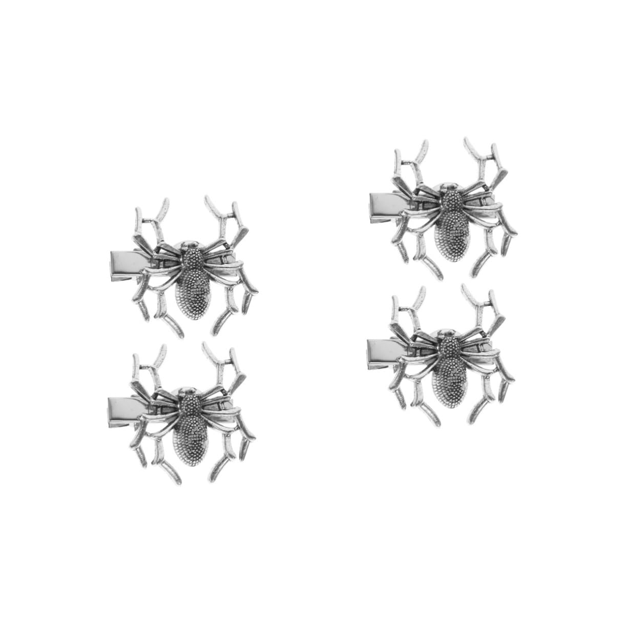 NOLITOY 4 pinzas para el pelo de araña oscura, diadema de araña, pinzas de metal para el cabello para mujeres, horquilla de Halloween, pinzas para