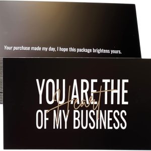 RXBC2011 Tarjetas de agradecimiento con texto en inglés “You are the Heart of my Business”, para negocios en línea, paquete de 100 (100 tarjetas, RXBC2011 Tarjetas de agradecimiento con texto en inglés “You are the Heart of my Business”, para negocios en línea, paquete de 100 (100 tarjetas,