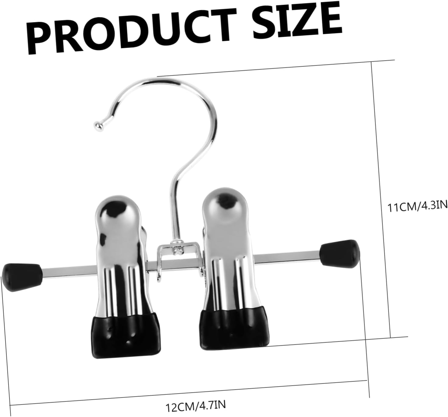 Perchas de acero inoxidable para pantalones, perchas de metal para pantalones, ganchos de acero inoxidable para pantalones de un solo clip para