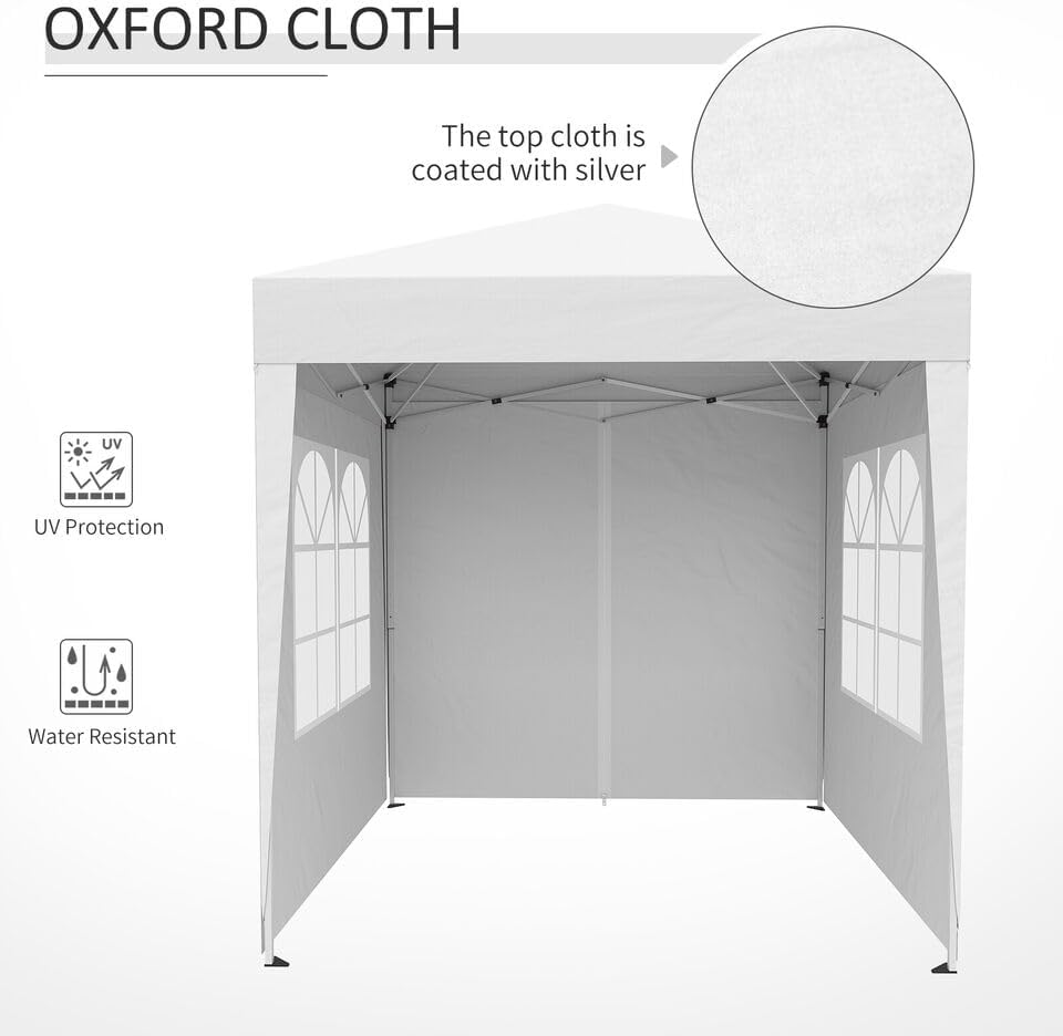 yoyomax Toldo desplegable de 8 x 8 pies, kiosco plegable instantáneo, tienda de campaña ligera para exteriores con paredes laterales y ventanas de