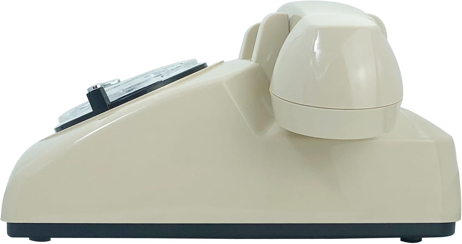 TelPal Teléfono fijo para el hogar, teléfono de casa retro de la vieja moda, teléfono con cable manos libres con teclado giratorio,