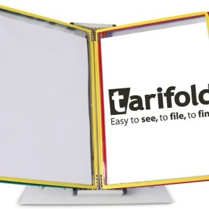 Tarifold Sistema de referencia y visualización de escritorio, 10 bolsillos de doble cara, tamaño carta, bolsillos surtidos (D291) Tarifold Sistema de referencia y visualización de escritorio, 10 bolsillos de doble cara, tamaño carta, bolsillos surtidos (D291)
