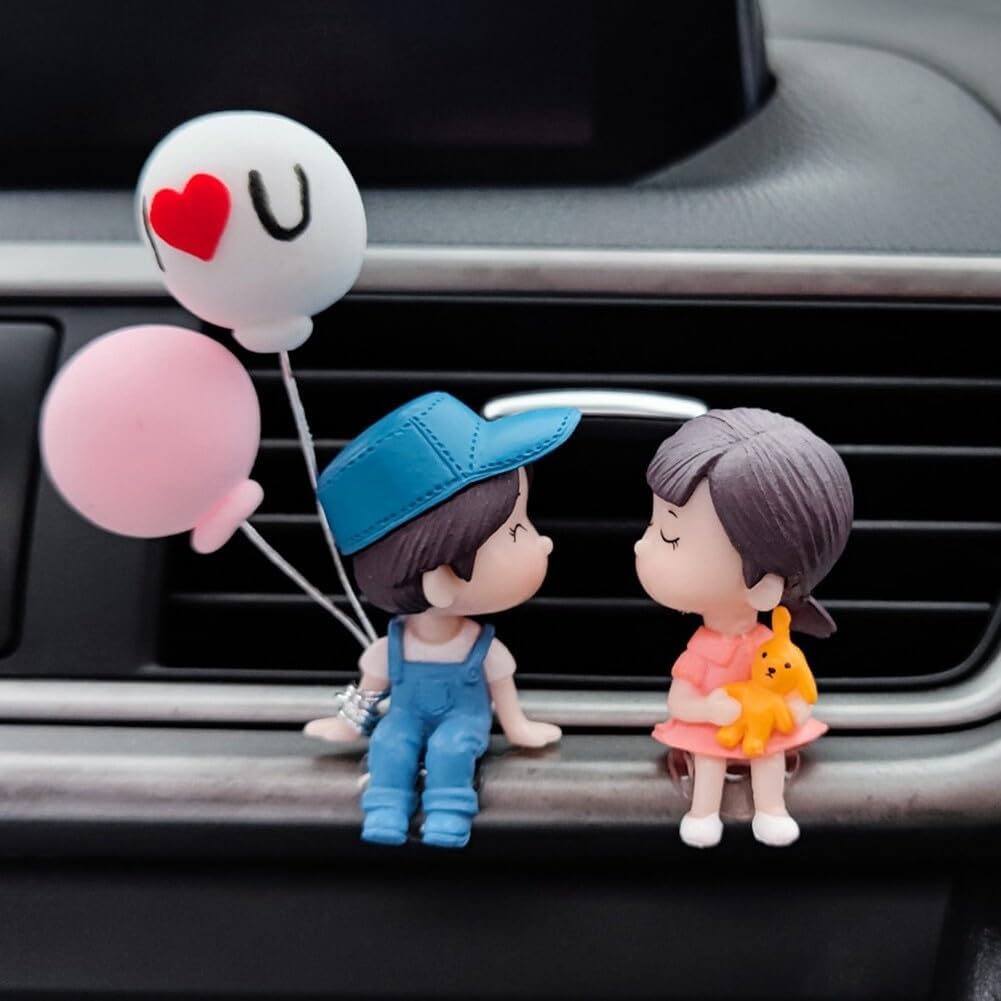 Decoración de pared de resina para decoración de coche, decoración interior de coche, decoración de pareja, figura de pareja de interior de