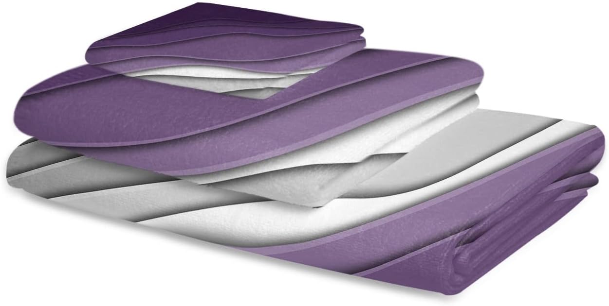 Juego de toallas de baño de 3 piezas, color morado y gris, juego de toallas de baño suaves para baño, toallas de baño absorbentes (1 toalla de baño,
