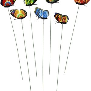 NUOBESTY Decoración de estacas de jardín de mariposas, mariposas falsas, decoración de patio, estacas de mariposas 3D para interiores y exteriores, NUOBESTY Decoración de estacas de jardín de mariposas, mariposas falsas, decoración de patio, estacas de mariposas 3D para interiores y exteriores,