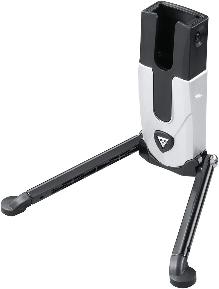 TOPEAK FlashStand Fat Bike Stand – Soporte para bicicleta, plateado, negro, 6.2 x 3.8 x 1.2 in  6.2 x 3.8 x 1.2 pulgadas (plegado) 7.8 x 6.5 x 5.4