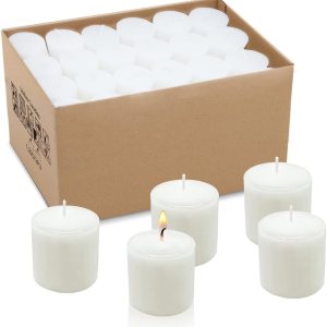 Velas votivas blancas sin perfume a granel, 36 paquetes de velas pequeñas de cera de 1.5 pulgadas para bodas, fiestas, vacaciones y hogar, 10 horas Velas votivas blancas sin perfume a granel, 36 paquetes de velas pequeñas de cera de 1.5 pulgadas para bodas, fiestas, vacaciones y hogar, 10 horas