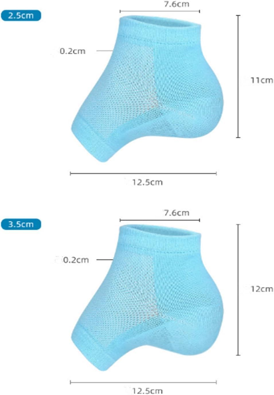 Calcetines de altura máxima, plantillas de altura máxima de 3 pulgadas, inserto de zapato de 3 pulgadas, plantillas de aumento de media altura,