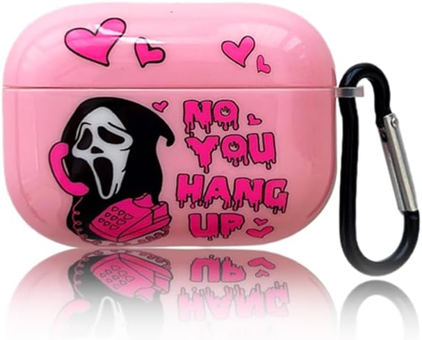 Divertida funda Screamer para Airpod Pro de 2 generación, diseño de piel genial y emocionante, compatible con Airpod Pro 2 IMD, bonito llavero