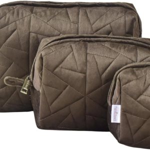 Nestasia Juego de 3 bolsas de viaje acolchadas multiusos, juego de bolsas, bolsas de cosméticos con cremallera, organizadores de maquillaje, juego Nestasia Juego de 3 bolsas de viaje acolchadas multiusos, juego de bolsas, bolsas de cosméticos con cremallera, organizadores de maquillaje, juego