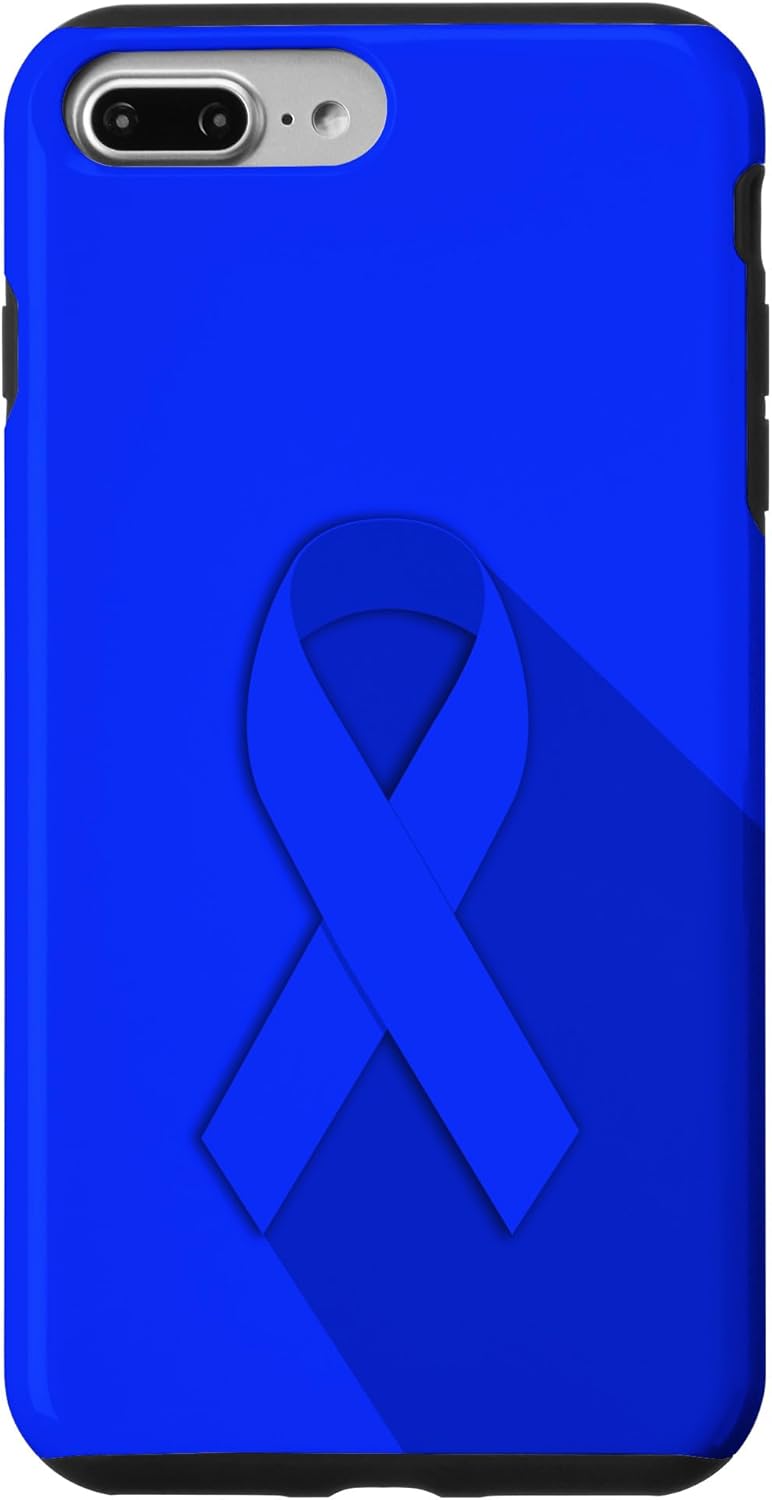 iPhone 7 Plus8 Plus Ribbon- Cintas de apoyo del cáncer de colon Estuche móvil