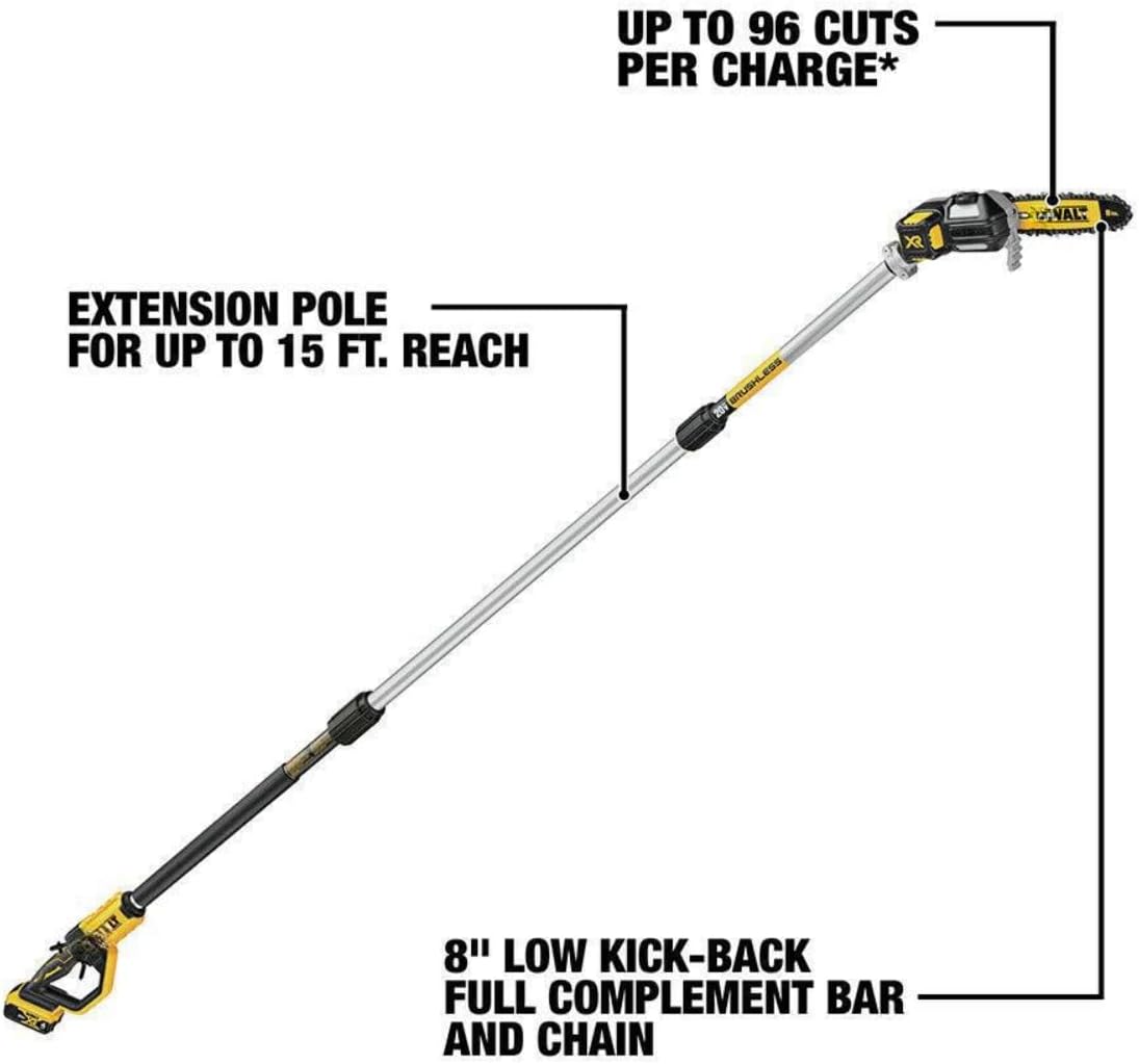 Sierra de poste de iones de litio DCPS620B 20V MAX XR (solo herramienta), repuesto para DeWalt OEM