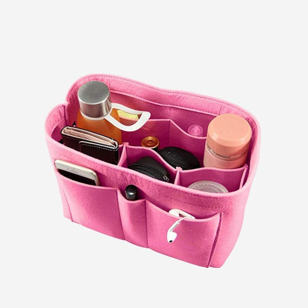 Bolsa de cosméticos Multi-Rejillas Impermeable Gran Capacidad Maquillaje Cosméticos Bolsa de Almacenamiento Organizador de Fieltro Rojo XL