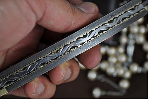 Cuchillo plegable de Damasco hecho a mano personalizado – Hermoso cuchillo de bolsillo