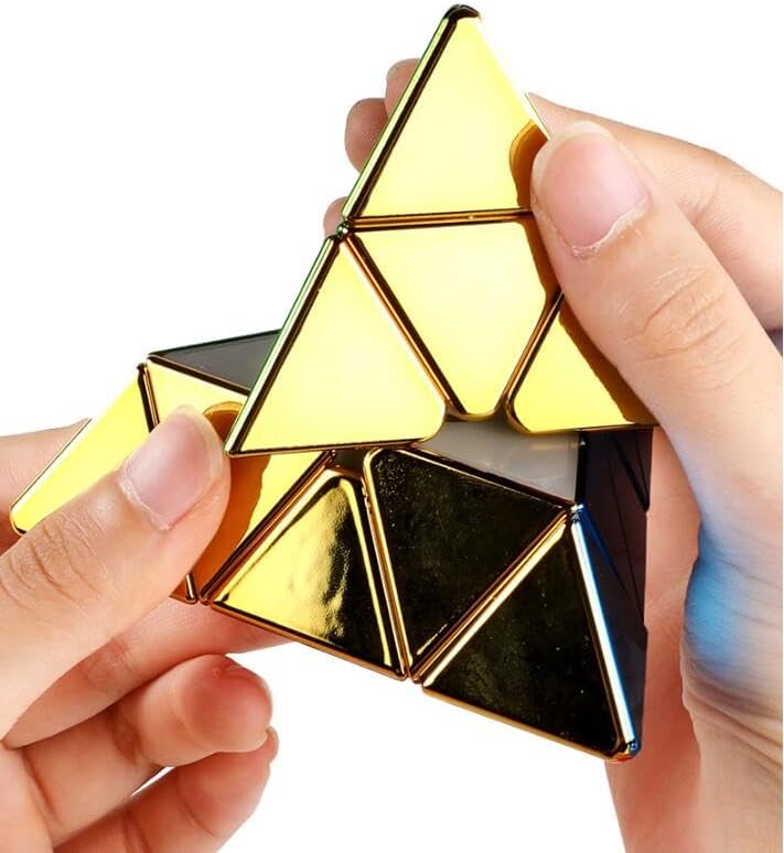 cuberspeed ShengShou Legend pyraminx espejo metálico reflectante sin etiqueta pirámide Speed Cube metálico pyraminx M
