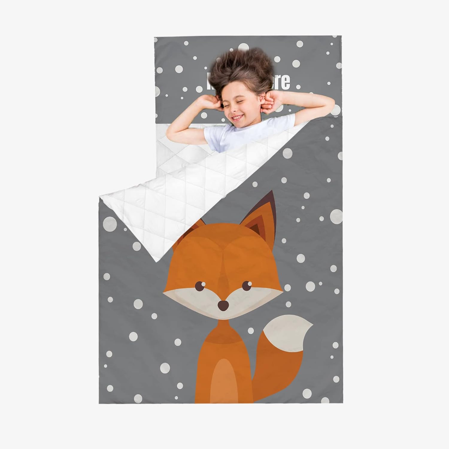 Juego de colchonetas personalizadas con nombre, bolsas de dormir personalizadas con almohada para niños y niñas, colchón de cama de animales del
