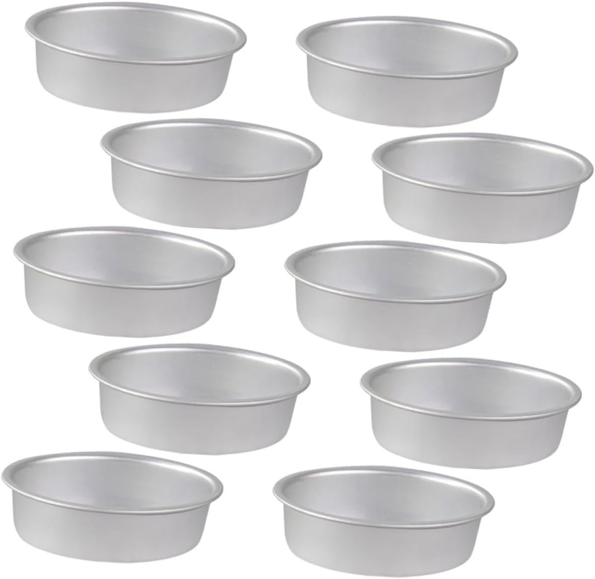 Abaodam 50 moldes ovalados de forma ovalada para queso, molde para hornear pudín, platos para hornear pan, bandeja redonda para hornear, sartén de