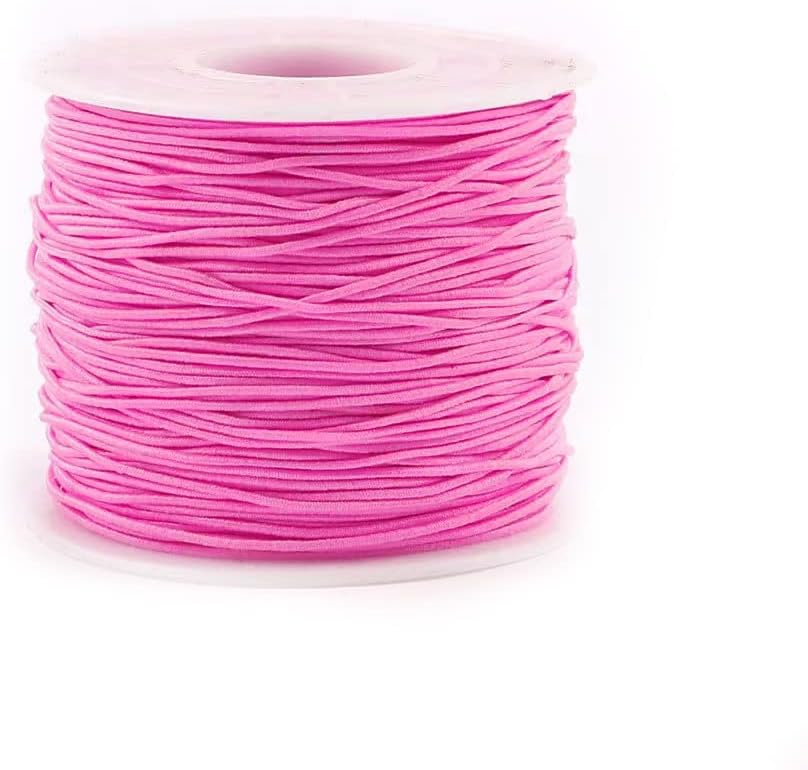 TuNan – 2 cuerdas elásticas de 0.039 pulgadas (0.039 in), 218 yardas, para pulseras, collares, bisutería, abalorios, color verde, rosa